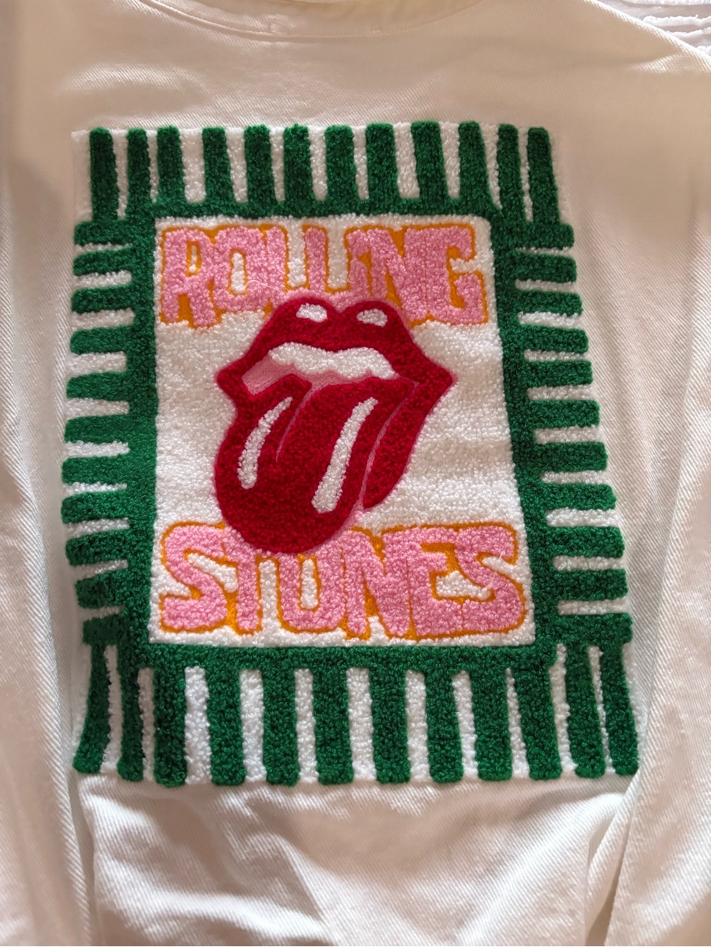 Fantastic Fawn White Jumpsuit The Rolling Stones rock and roll romper